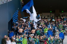Traveling San Jose supporters celebrate