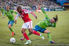 Sounders-Timbers: Franck Songo'o and Mauro Rosales