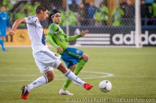 MLS Playoffs - Sounders v LA: Omar Gonzalez and Fredy Montero