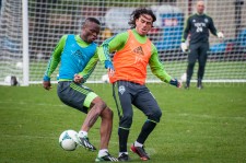 Sounders Preseason (Feb 9, 2013): Steve Zakuani backheel against Mauro Rosales