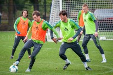 Sounders Preseason (Feb 9, 2013): Mauro Rosales, Alex Caskey, Brad Evans, and Andy Rose