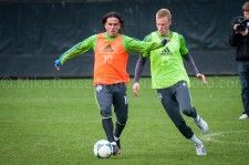 Sounders Preseason (Feb 9, 2013): Mauro Rosales and Andy Rose